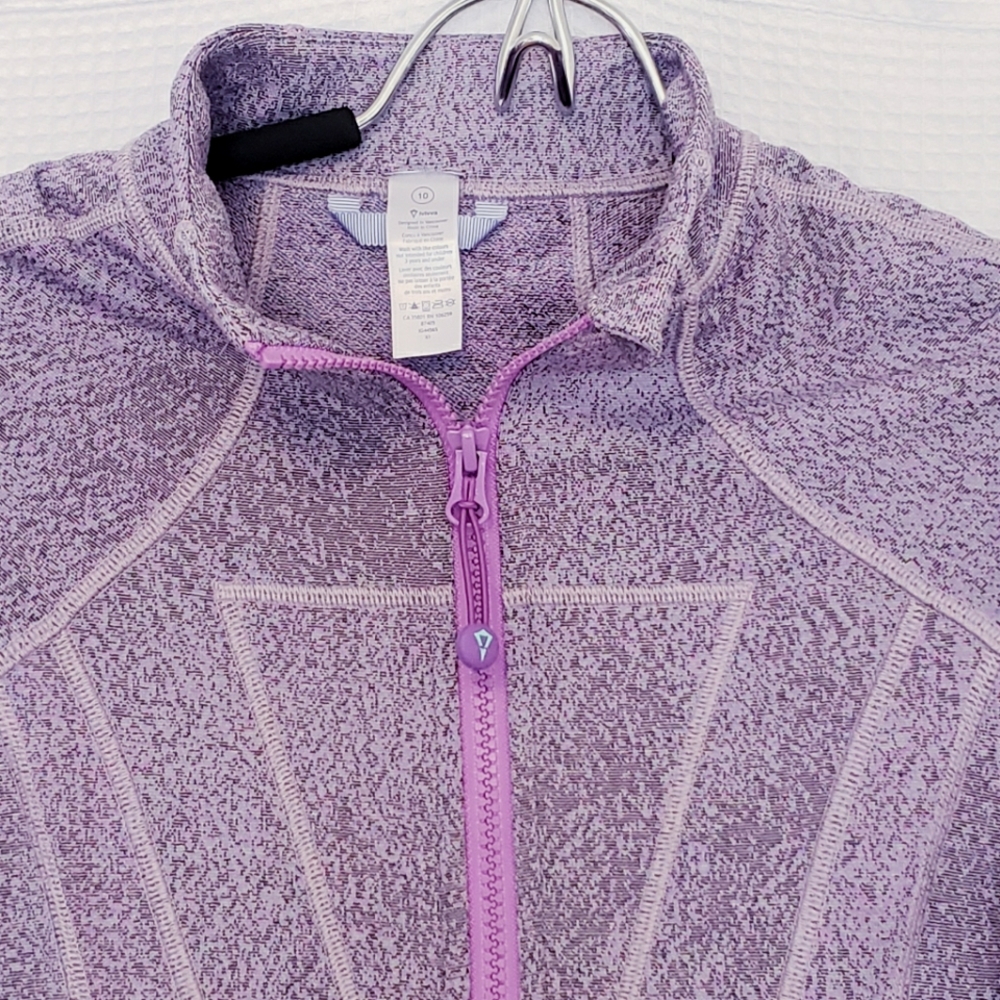 Ivivva Girls Purple Lavender Full-Zip light sweater